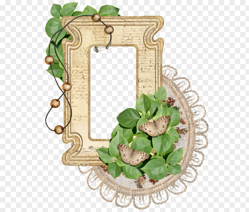 Green Leaves Decorative Border Picture Frame Clip Art PNG