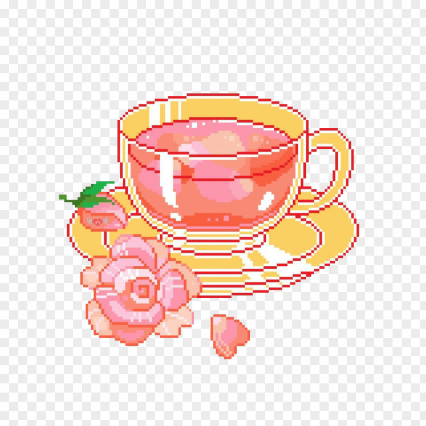 Tea Cup Teacup Pixel Art PNG