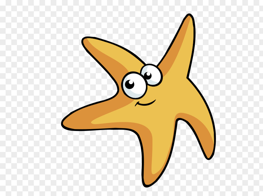 Cartoon Yellow Stars Starfish Euclidean Vector Clip Art PNG