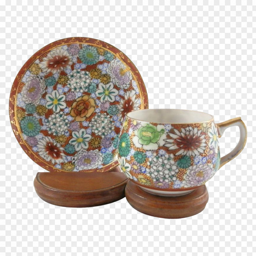 Hand Painted Teacup Tableware Saucer Ceramic Coffee Cup Mug PNG
