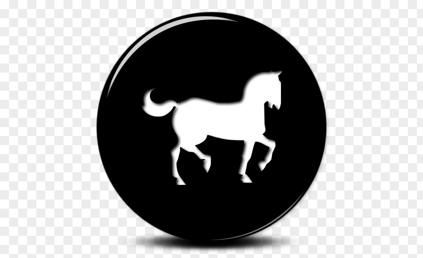 Horse Black Download Button Iconfinder PNG