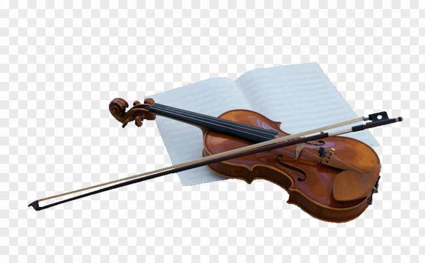 Violin And Book Musical Instrument PNG