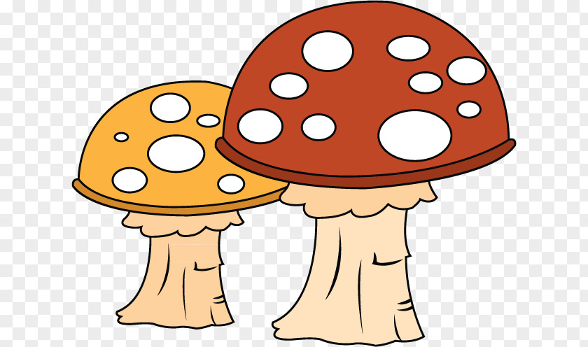 Colored Mushrooms Food Cartoon Line Clip Art PNG