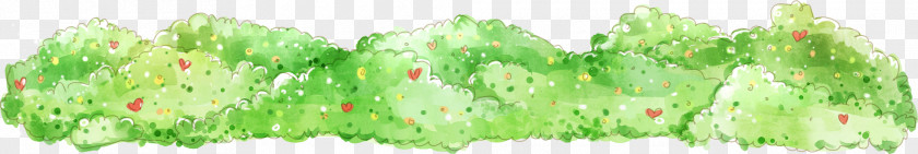 Fresh Green Grass Fukei Painting Illustration PNG