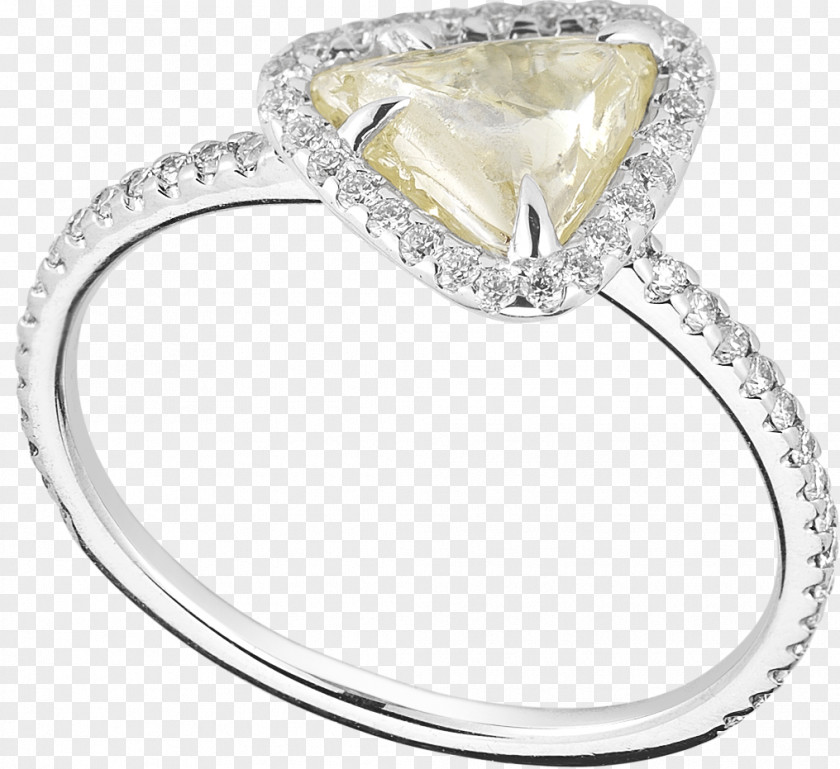 Triangle Diamond Engagement Ring Wedding PNG