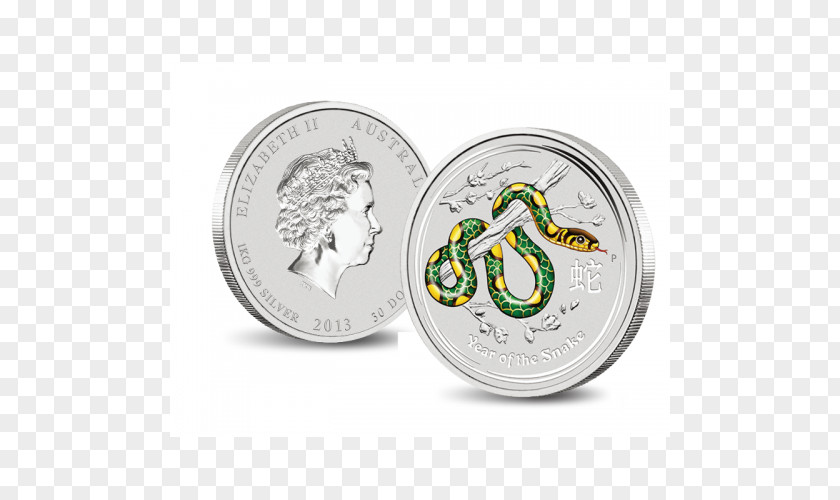 Silver Perth Mint Lunar Series Australian Coin PNG