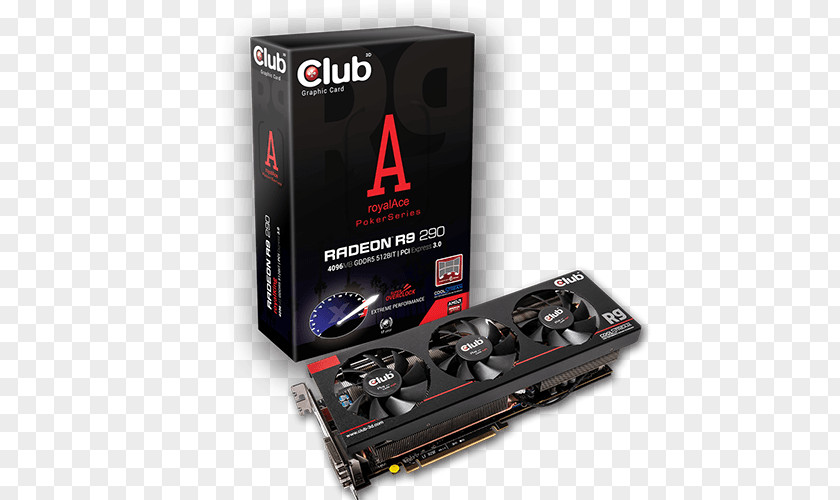 Ace Of Clubs Graphics Cards & Video Adapters AMD Radeon Rx 200 Series Club 3D 300 PNG