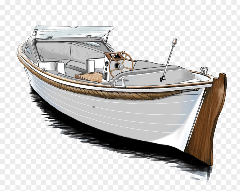 Hand-painted Boat Car Ship PNG