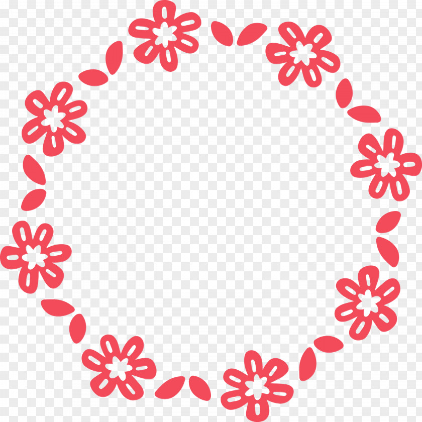 Pink Heart Ornament Pattern PNG