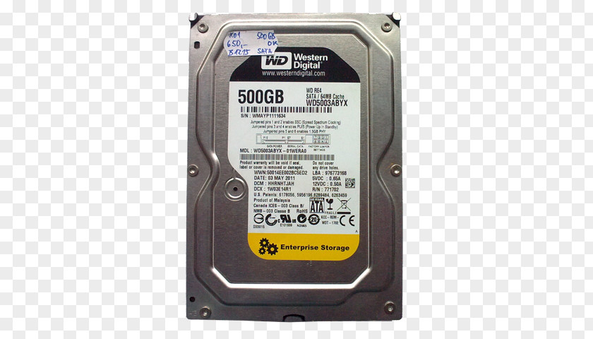 Serial ATA Hard Drives Western Digital WD RE HDD Data Storage PNG