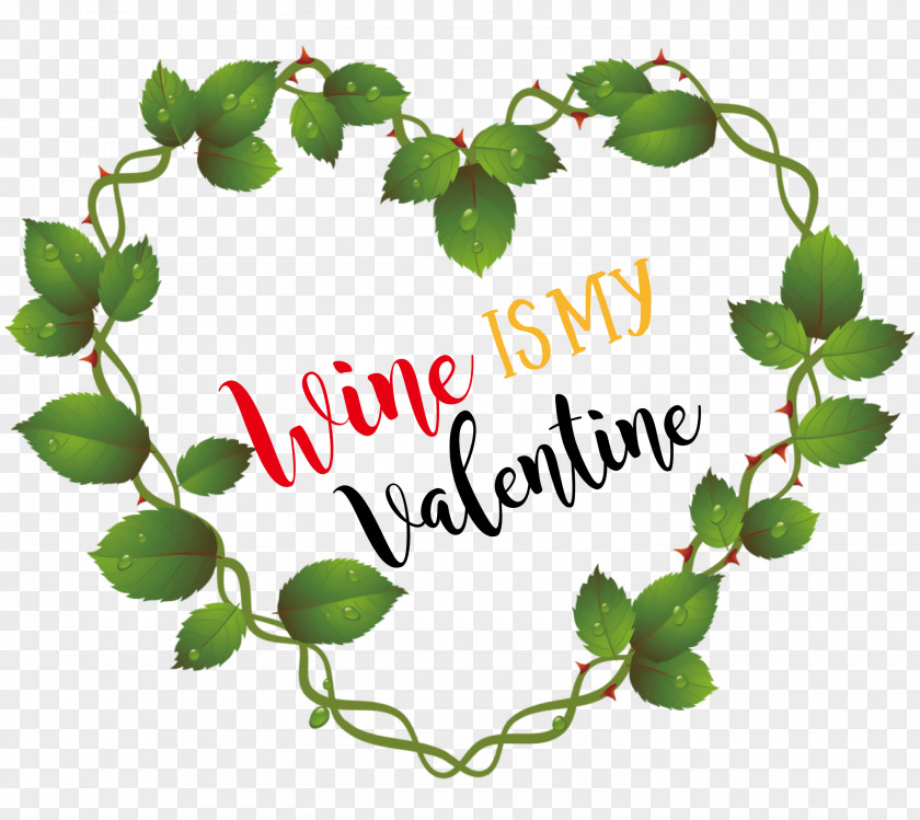 Wine Is My Valentine Valentines Day PNG