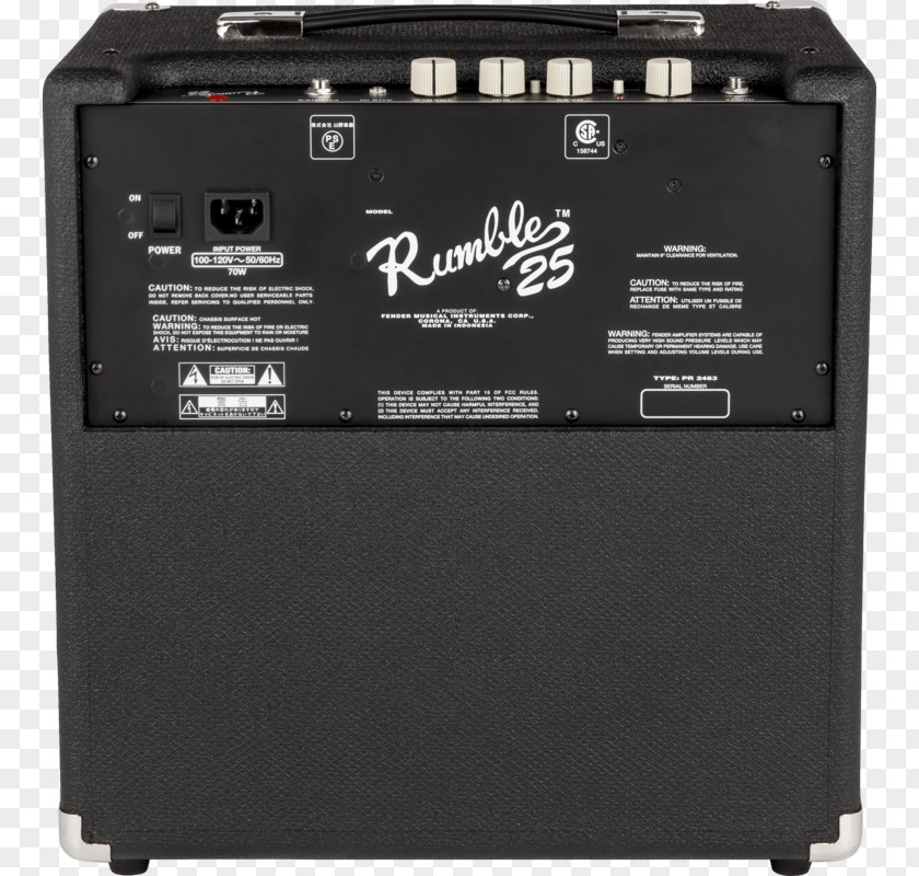 Bass Guitar Amplifier Fender RUMBLE 25 Musical Instruments Corporation PNG