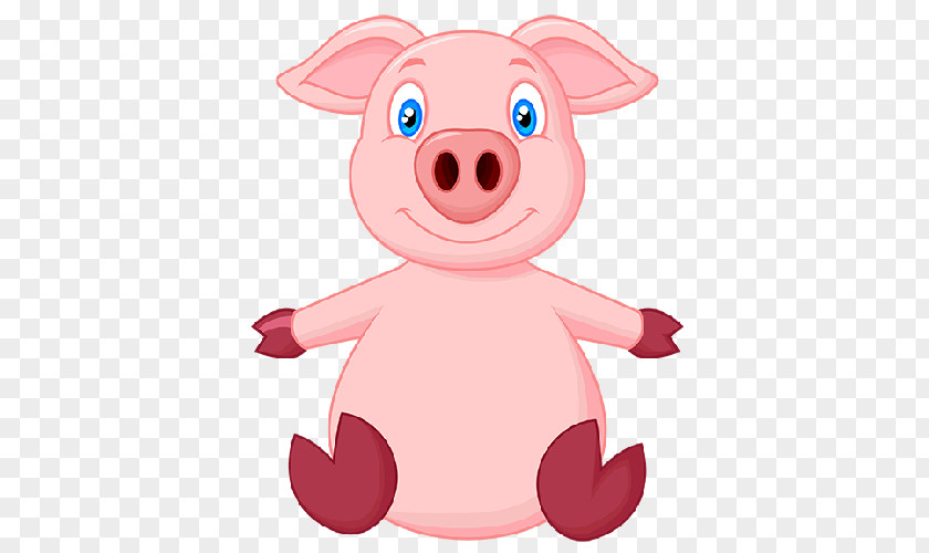 Cartoon Pig Domestic Drawing Clip Art PNG