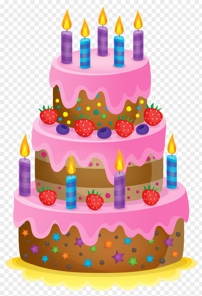 Cute Cake Cliparts Birthday Cupcake Chocolate Muffin Strawberry Cream PNG