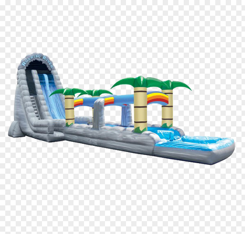 Slip N Slide Water Inflatable Playground Beebe's Roaring River Waterslide PNG