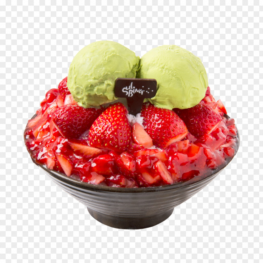 Ice Cream Sundae Kakigōri Matcha Frozen Yogurt PNG