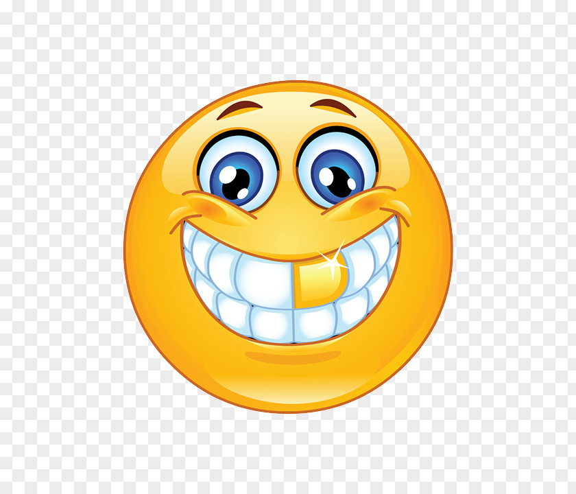 Smiley Emoji Emoticon Gold Teeth PNG