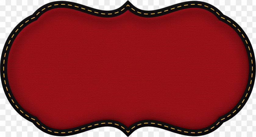 Banderin Border Product Design Rectangle RED.M PNG