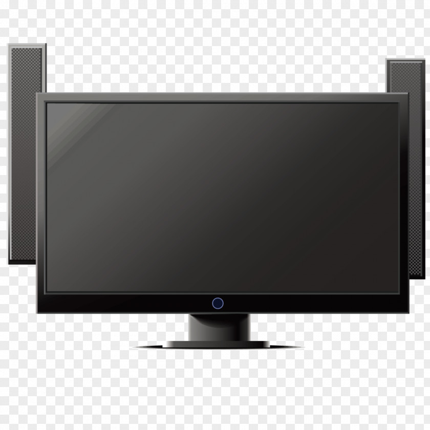 Black Desktop Computers LCD Television LED-backlit Computer Monitor Set Output Device PNG