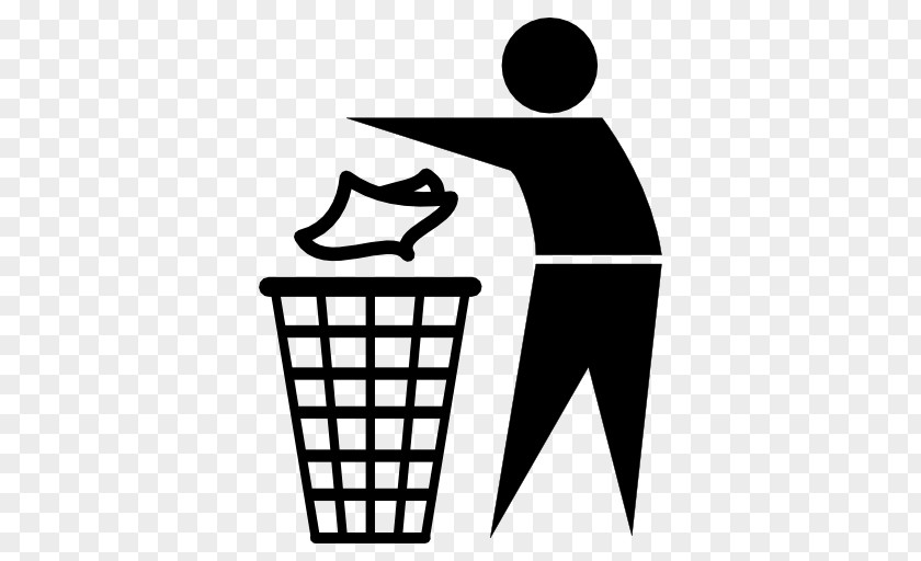 Black Trash Waste Container Paper Recycling Clip Art PNG