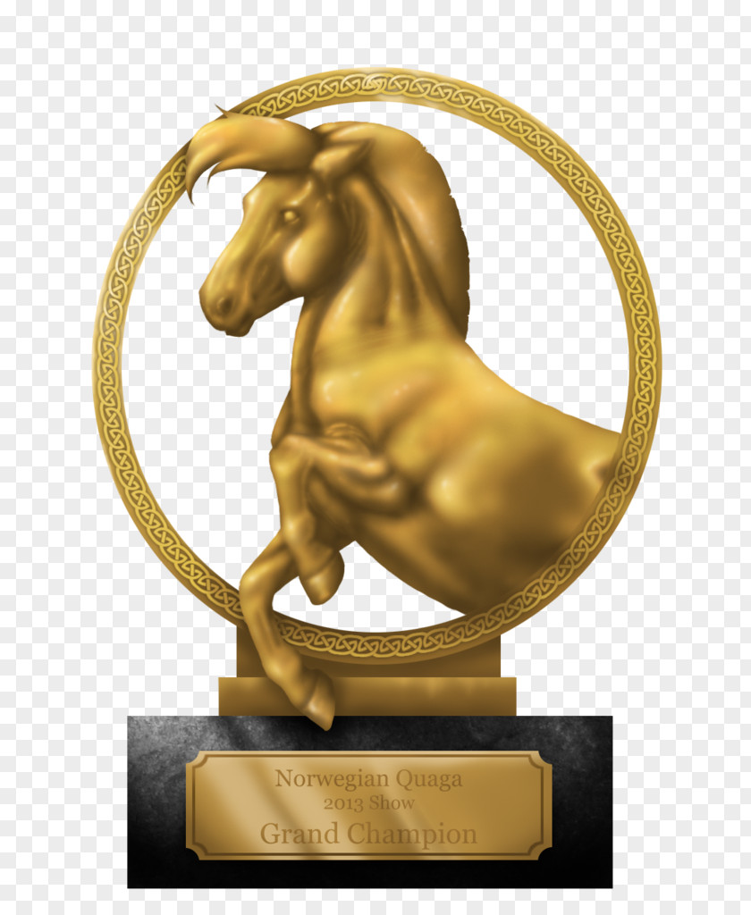 Trophy 01504 Bronze Statue Gold PNG