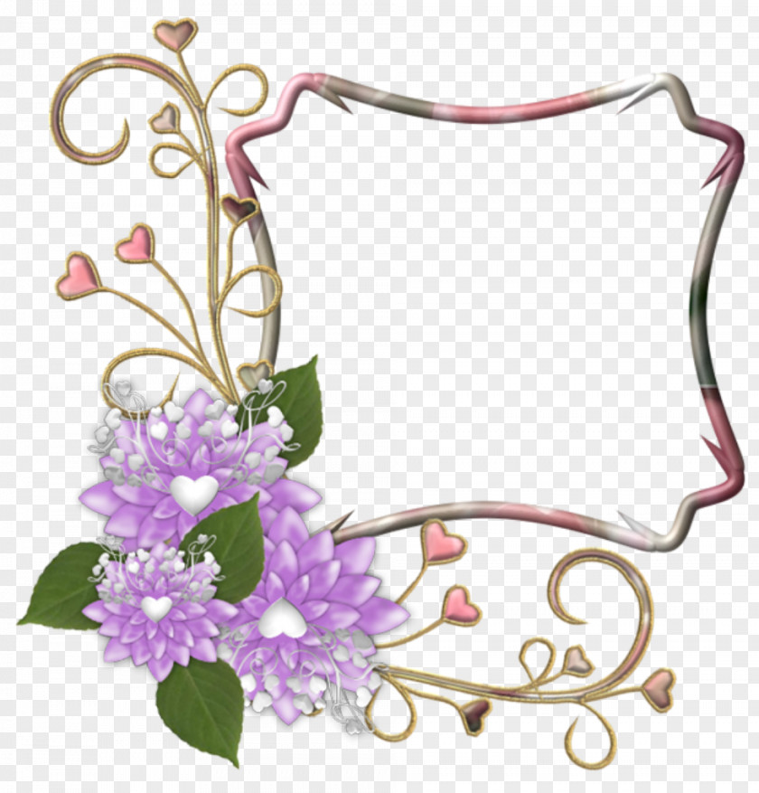 Two Frame Floral Design Cut Flowers Art Clip PNG