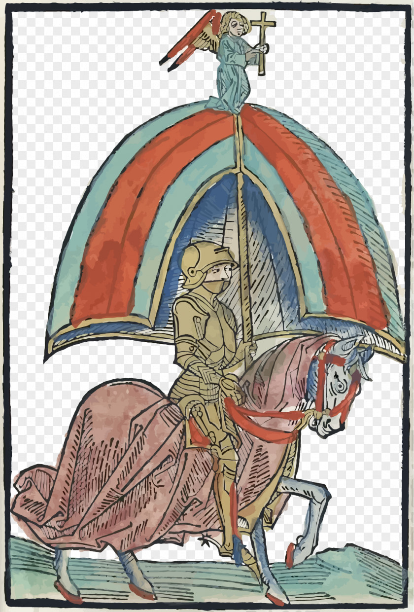 Vector Umbrella Support Soldiers Middle Ages Peace And Truce Of God Knight PNG