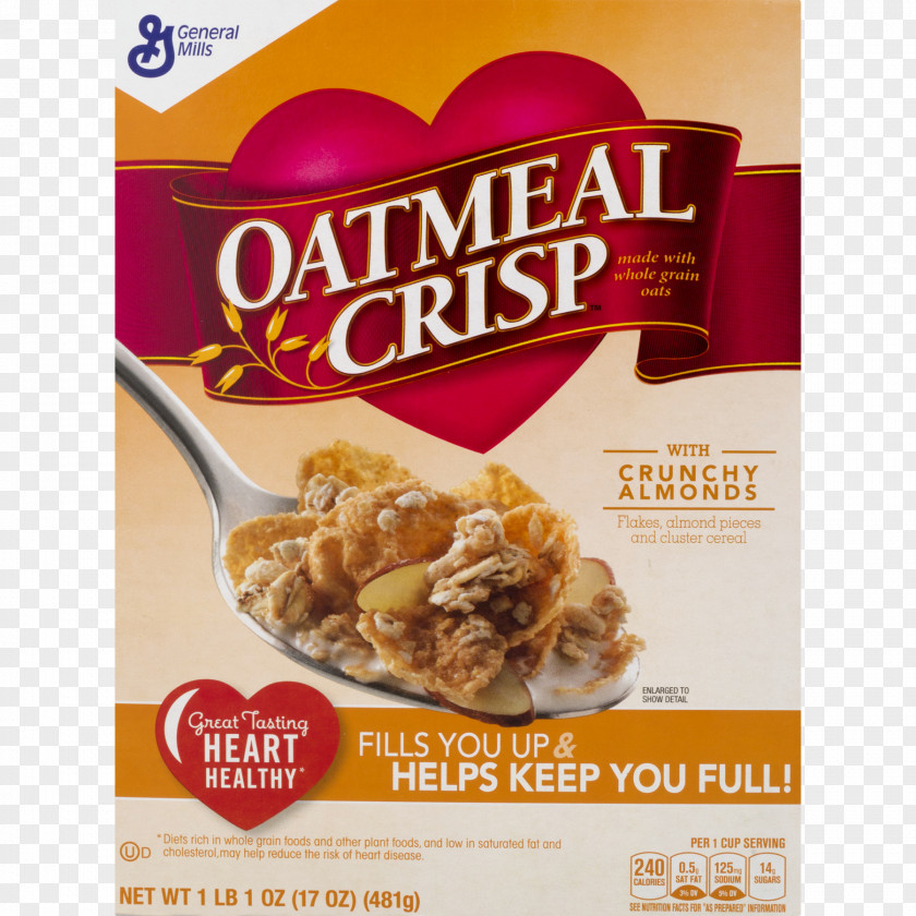 Almond Breakfast Cereal General Mills Oatmeal Crisp Crunchy PNG
