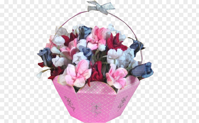 Flower Paper Food Gift Baskets Floral Design PNG
