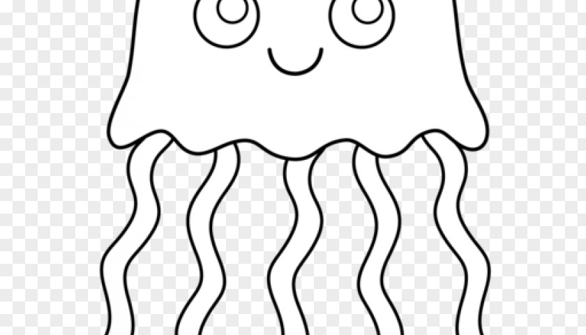 Jellyfish Black And White Graphics Clip Art Drawing Coloring Book Image PNG