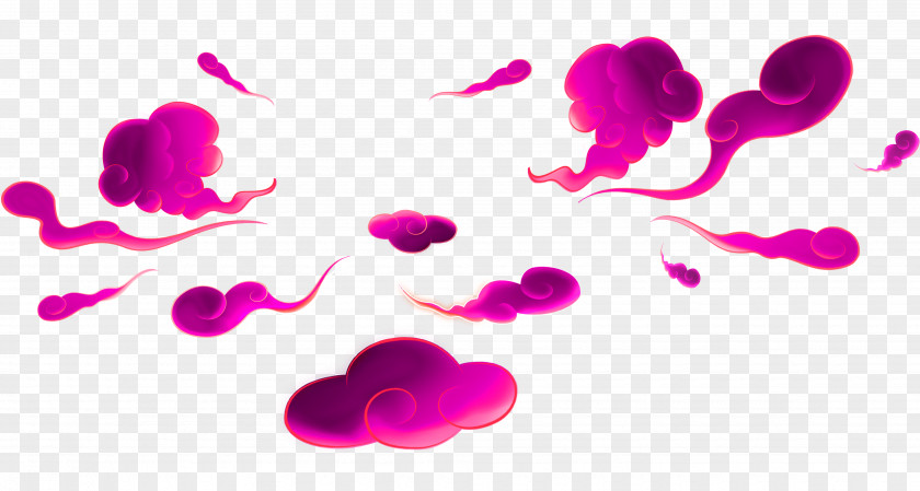 Purple Clouds Floating Material Download Clip Art PNG