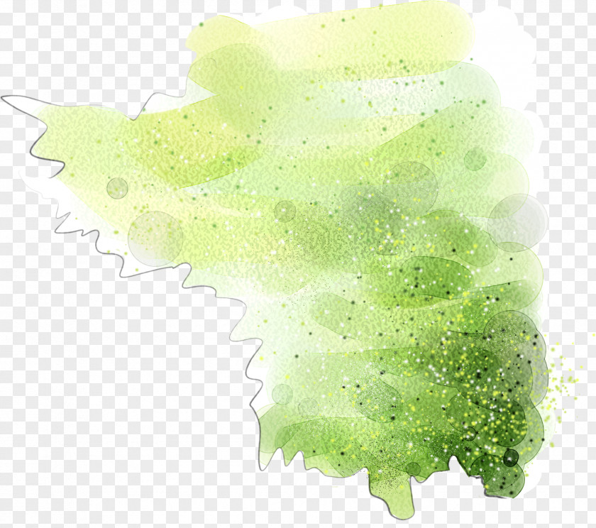 Cartoon Hand Painted Dream Green Watercolor Painting Drawing PNG