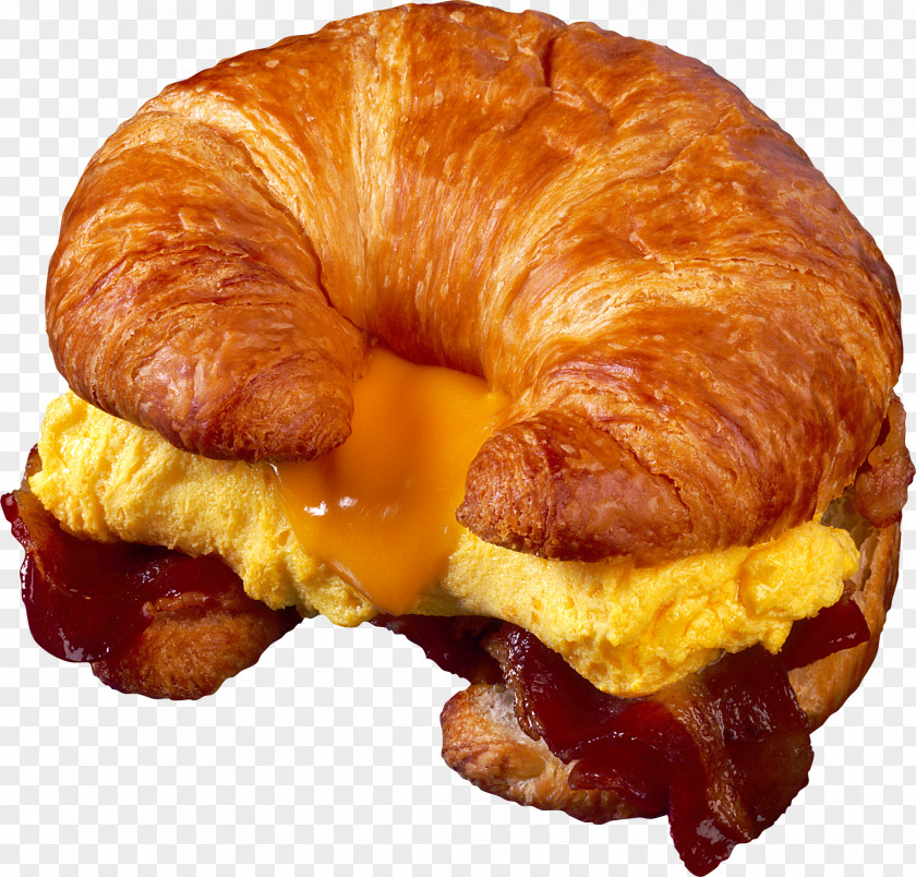 Egg Bacon Sandwich Free Material Croissant Bacon, And Cheese Breakfast Ham PNG