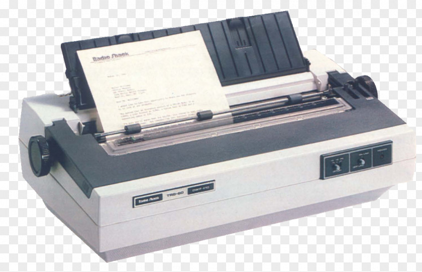 Printer Line Paper Dot Matrix Printing TRS-80 PNG
