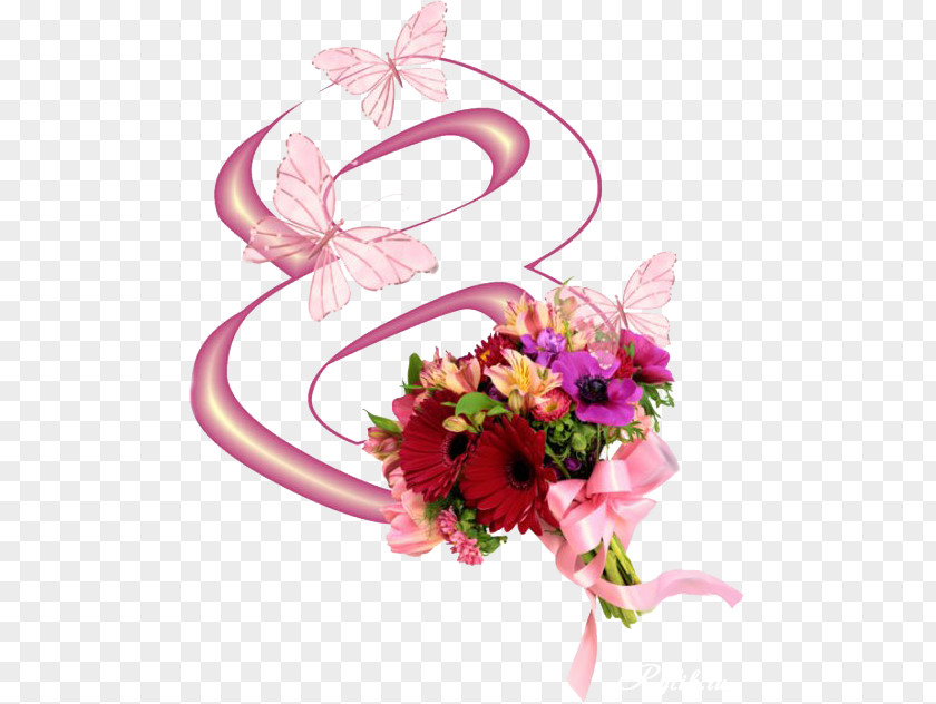 March 8 Wedding Anniversary Flower Bouquet PNG