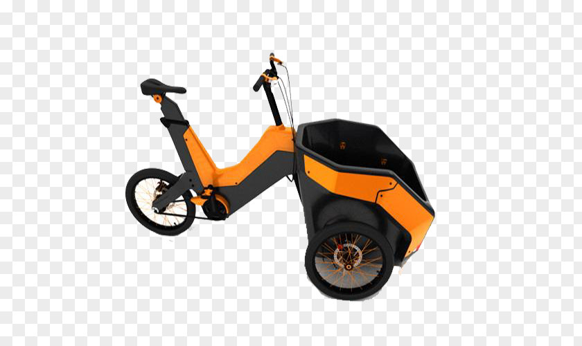 Orange Simple Bike Motorized Tricycle Tool Bicycle Cycling Industry PNG