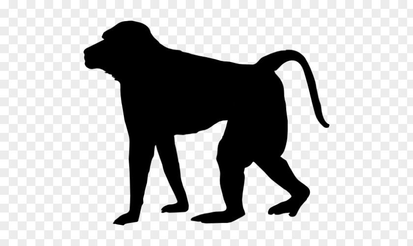 Silhouette Baboons Mandrill Clip Art PNG