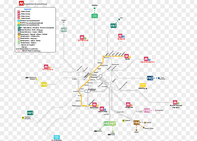 Train Roma Termini Railway Station Line C Rapid Transit Rome Metro PNG