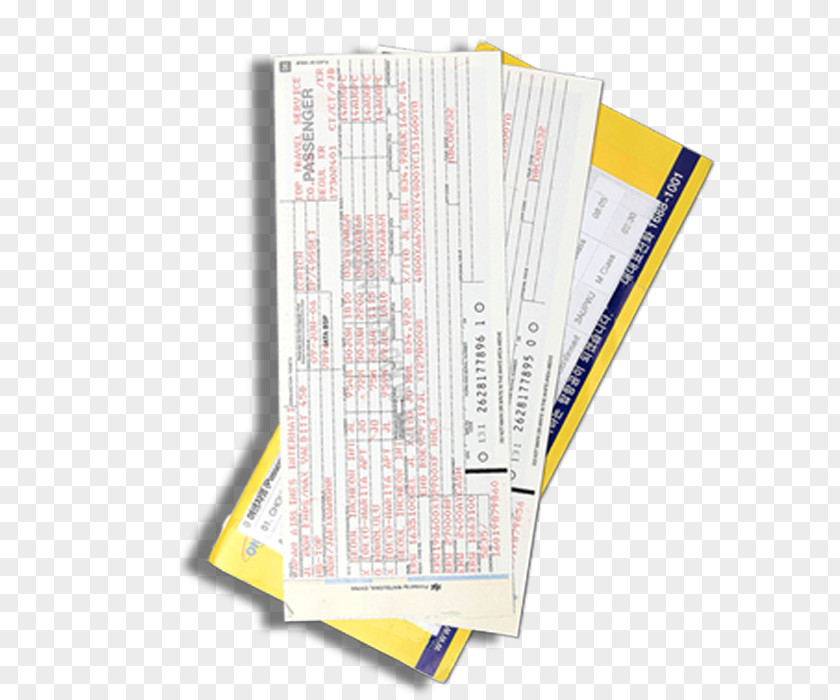 Bill Paper Airline Ticket PNG