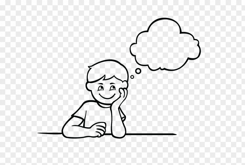 Boy Thinking Daydream Clip Art PNG