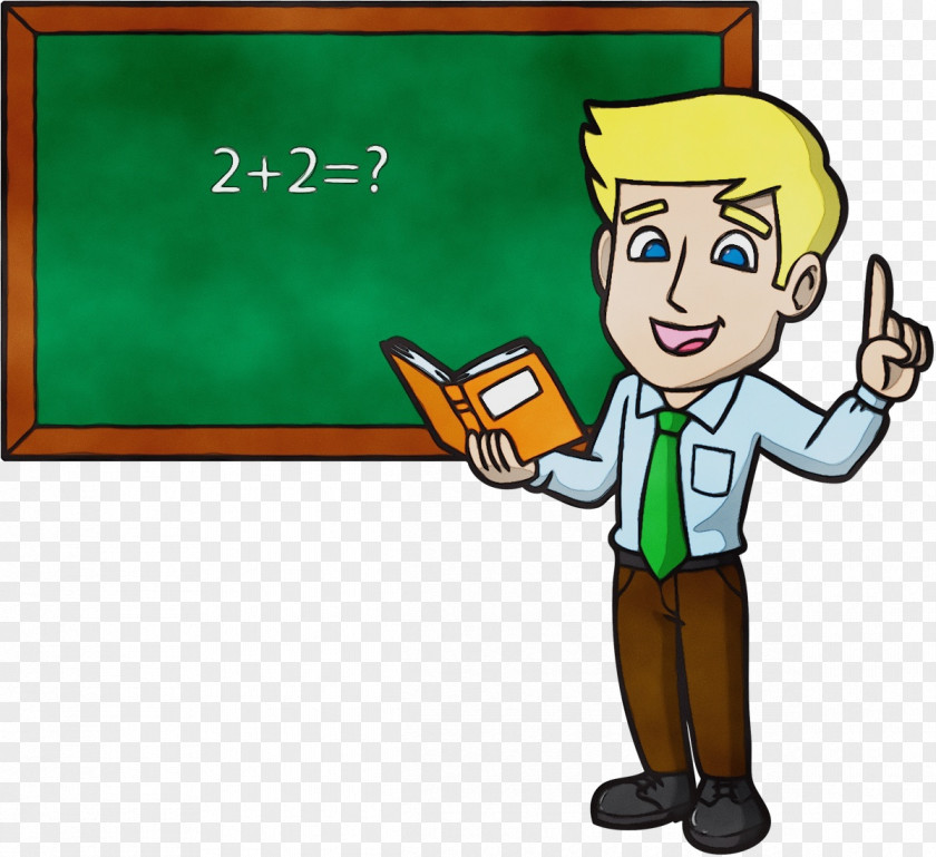 Professor Blackboard Cartoon Clip Art PNG