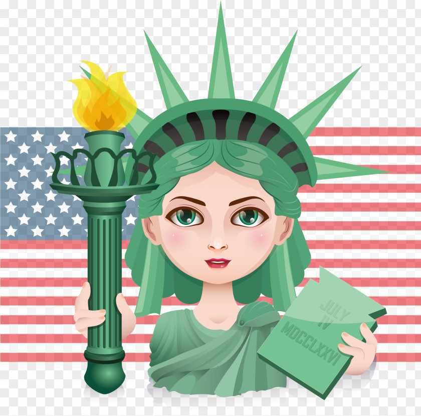 American Goddess Of Freedom Statue Liberty Illustration PNG