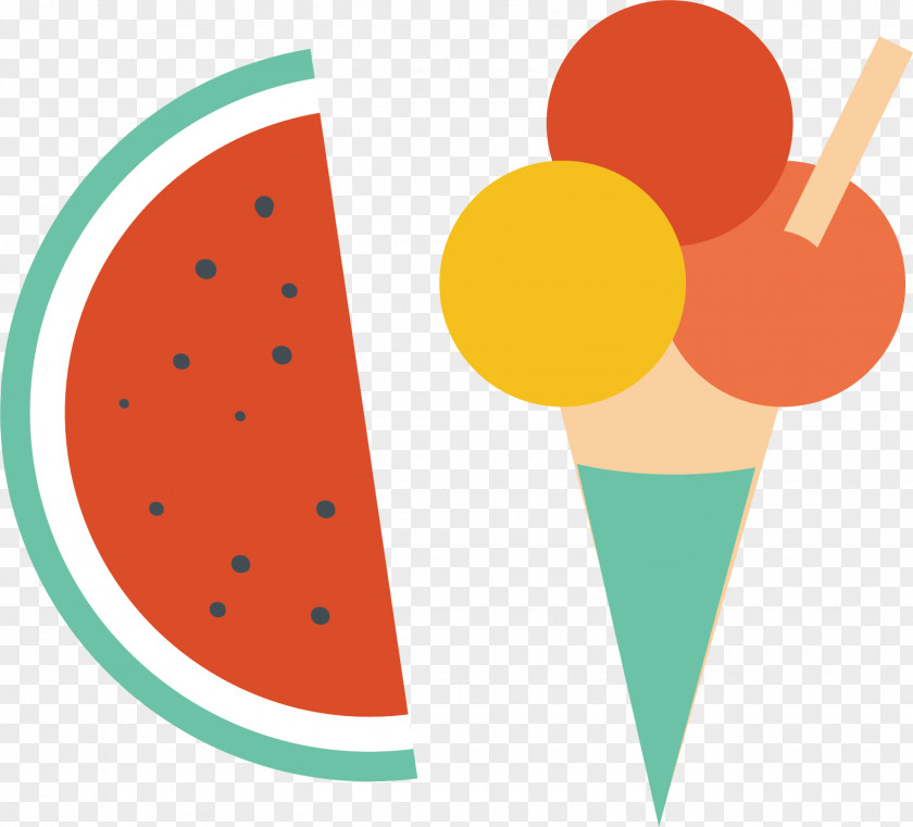 Ice Cream Vector Material Watermelon Clip Art PNG