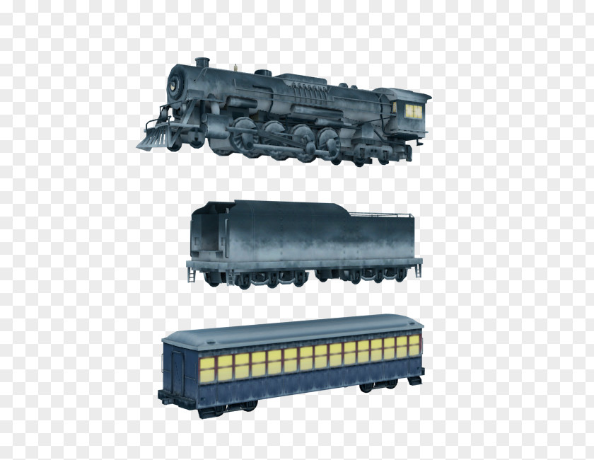 Polar Express Train Railroad Car Rail Transport Cylinder PNG