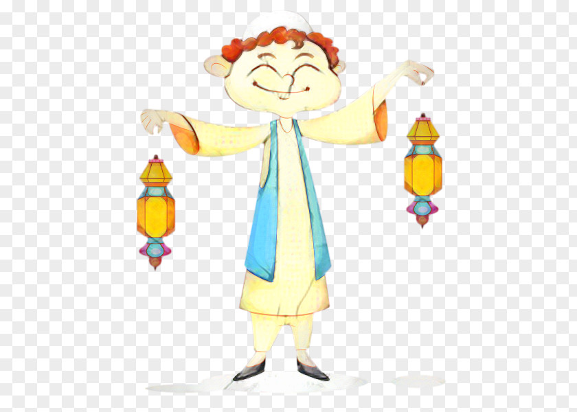 Costume Cartoon Eid Mubarak PNG