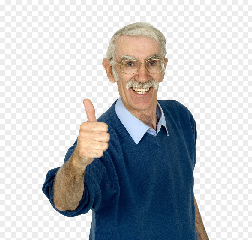 Man Old Age Thumb Signal Stock Photography PNG
