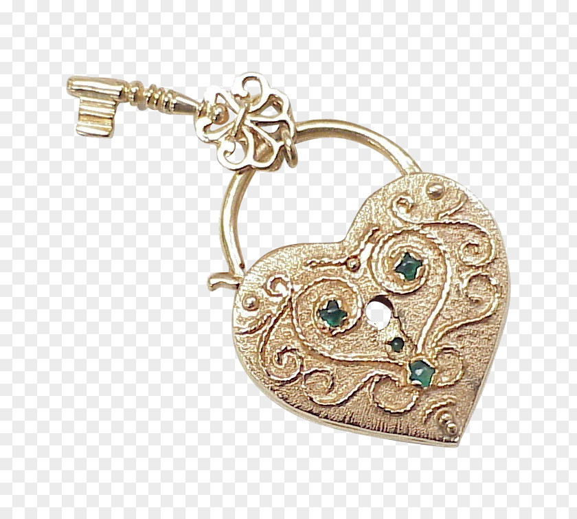 Measuring Tools Locket Heart Key Gold PNG