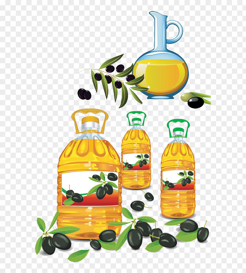 Olive Oil Cooking Bottle Clip Art PNG