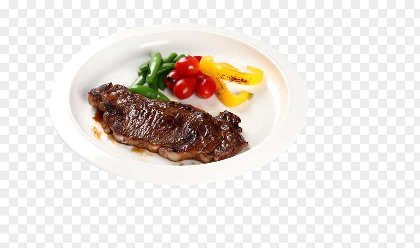 Fried Black Pepper Sirloin Steak Beefsteak Au Poivre Frying PNG