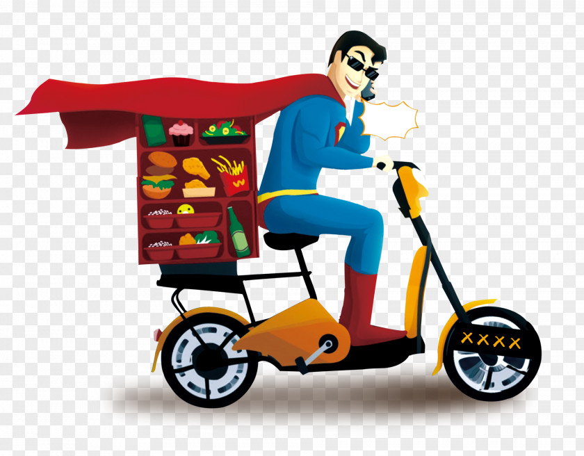 Superman Hurry Clark Kent Take-out Restaurant Cartoon PNG